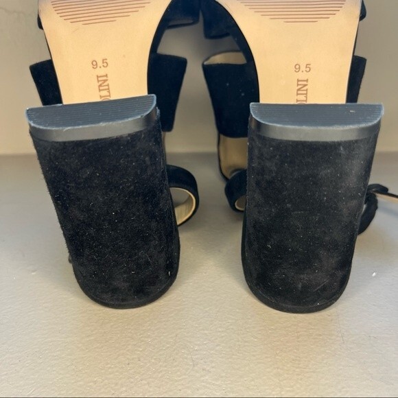 Enzo Angiolini Trudy Black Suede Heeled Sandal Shoes Women’s Size 9.5 - Picture 7 of 13